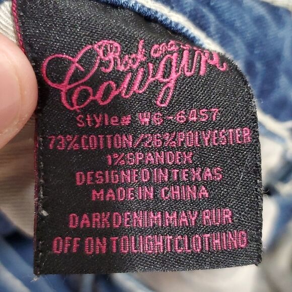 ROCK & ROLL dark wash 30x32 rival low rise boot cut jeans - Picture 7 of 8